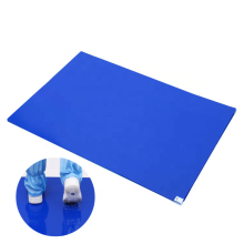 Blue Disposable Peelable Dust Free Tacky Mat Adhensive Cleanroom Sticky Mat for Hospital Use